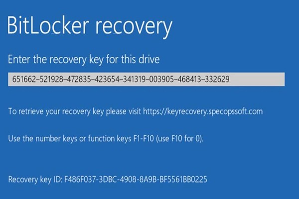 recovery key for windows 10